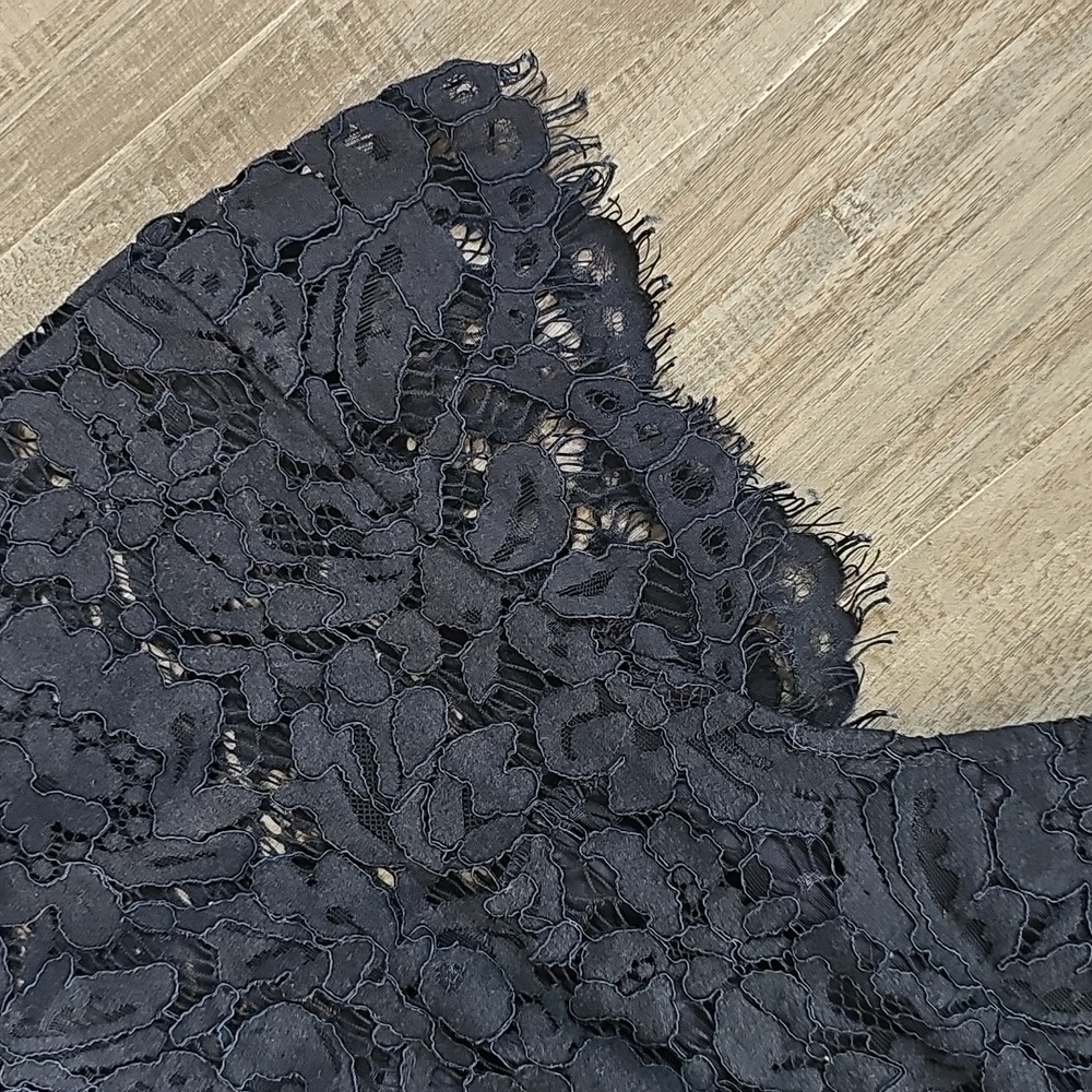 NWT Merokeety Dress Lace Overlay Navy Blue Knee Length Large - Picture 5 of 10